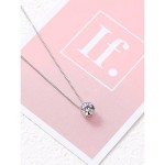 Dây chuyền bạc nữ 925 mặt nụ đá tròn Basic